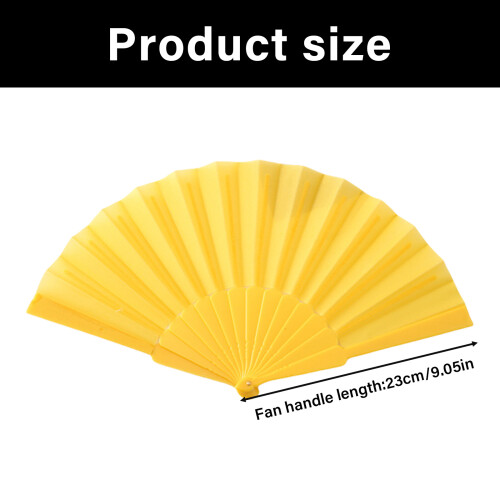 Chinese Folding Fan Retro Handheld Fan Plastic Folding Hand-Red 2