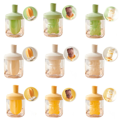 Efficient Ice Popsicles Maker Set Durable Freezers Safe-Green 1 1