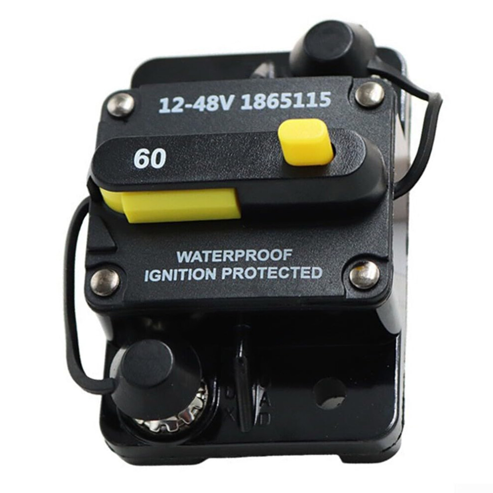 Waterproof 60Amp Circuit Breaker For 60V Trolling Motors Marine Grade Design Manual Reset 9323874122946