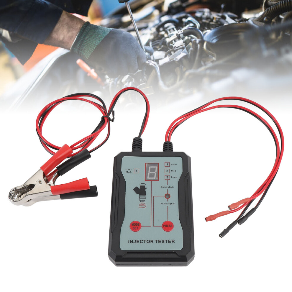 Car Fuel Injector Tester 12V 4 Pulse Modes Led Diagnostic Kit Gray 7891363644597