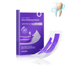 Purple Teeth Whitening Strips Enamel Safe For Sensitive Teeth 30Minute 7Count Removes Stubborn Stains