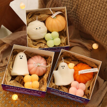 Giant Candle Scented Candles Halloween Haunting Set For Home Decor 12X12X8 CM Model B Rustic Tall Wood Holders