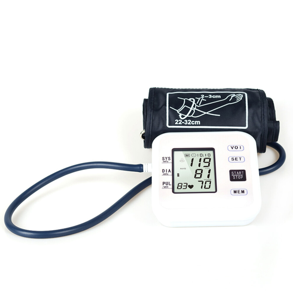 Upper Arm Blood Pressure Monitor with Large LCD, Voice Option, 120x109mm