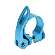 Langleicher Aluminium Fahrrad Sattelstütz-Klemme 31,8 mm Blau für 27,2 mm Sattel