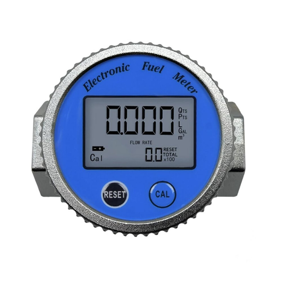 Dn20mm Flow Meter Methanol Digital Gauge Blue Aluminum Alloy Oil Turbine Flow Meter 9339159388617