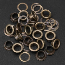 100 Pcs 5mm Bronze Brass Eyelets for DIY Knitting Leather Craft