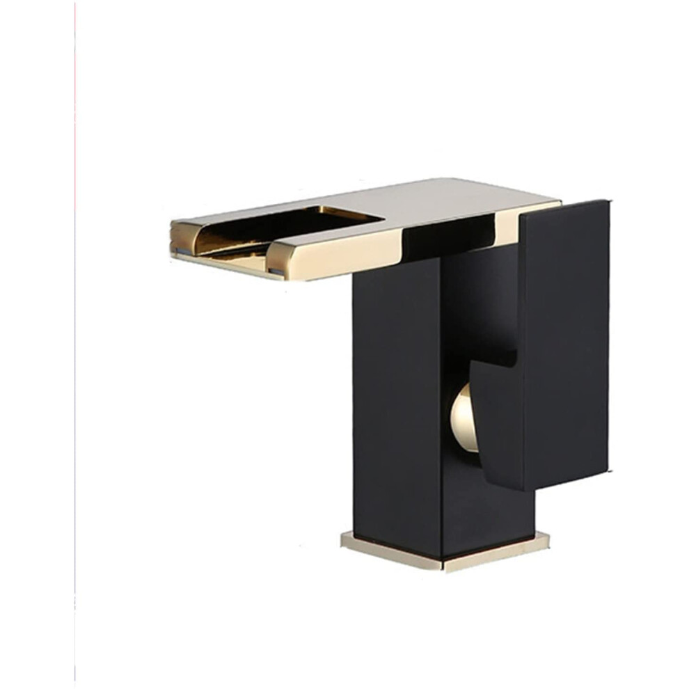 Bathroom Faucet Led Light Vessel Sink Faucet With 3Color Changing Waterfall Spout Brass Singlehandle Hot And Cold White 9323874124957