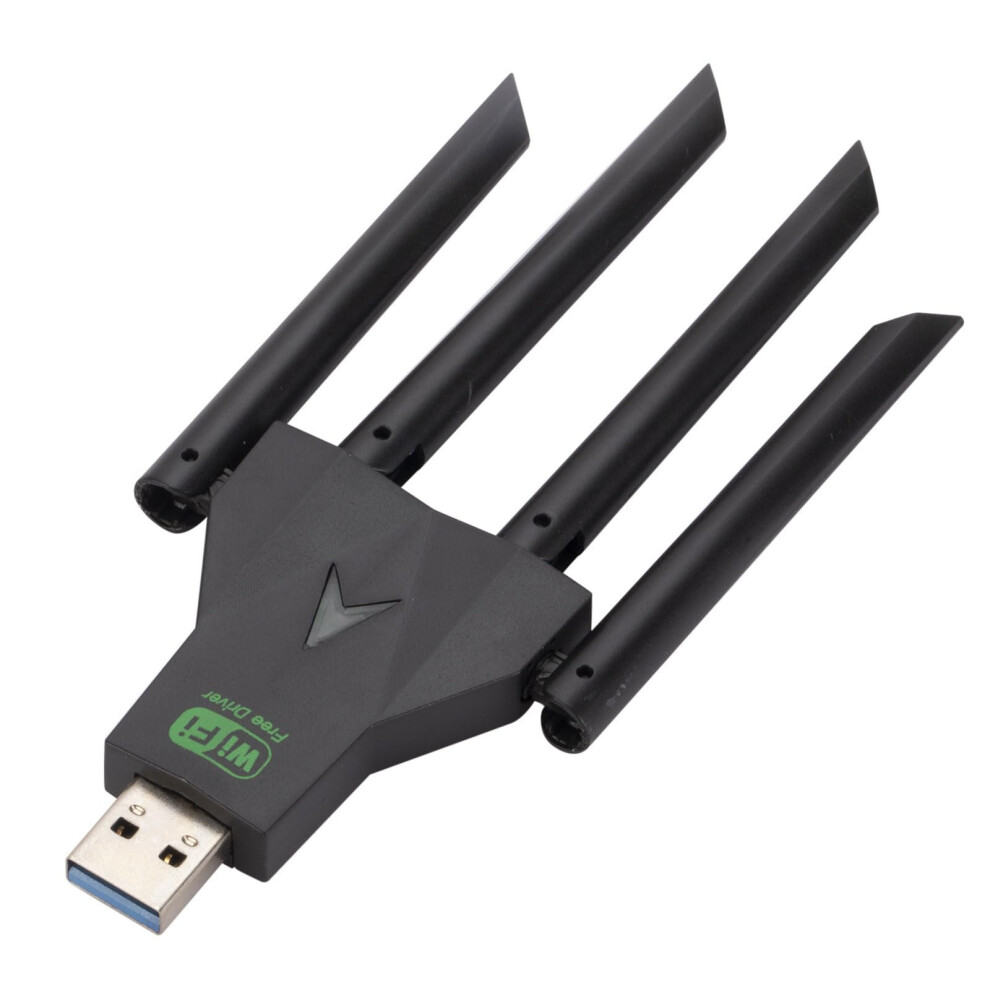 Usb3.0 Wifi Adapter With 4 Antennas Dualband 2.4Ghz 5Ghz 1300Mbps Wireless Speed For Systems And Wifi Hotspot Creators 9339159389201
