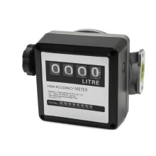 Ultrasonic Liquid Flow Meter FM120 4Digit Counter Gasoline Fuel Oil 20120 L/Min