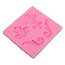 Scroll-Silikonform 4-Fächer Spitzen-Fondant Transparent