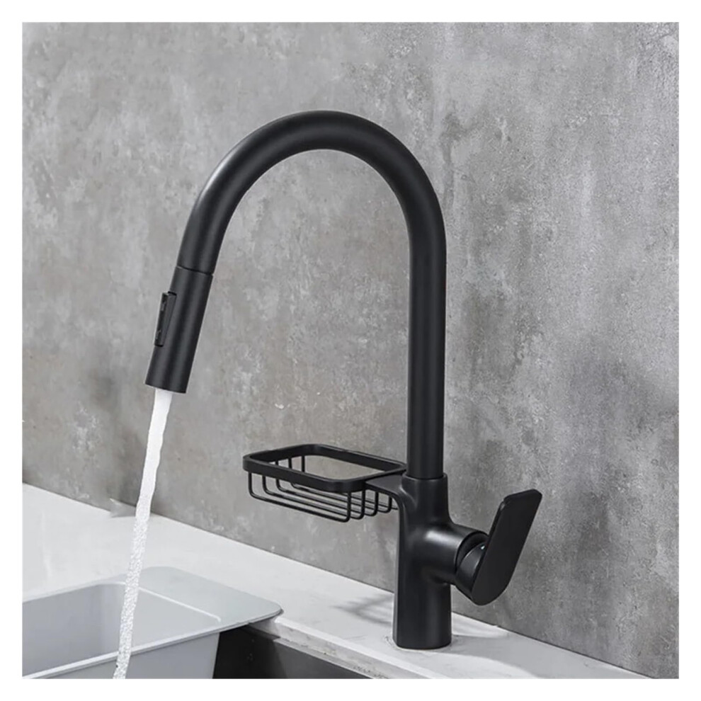 Brass Pullout Kitchen Faucet 360 Degree Rotation Deck Mounted Sink Mixer Crane Stream Nozzle Hot Cold Water Gun Gray 9323874125091