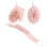 Ensemble de gants de bain exfoliants avec épurateur de dos-Rose 1