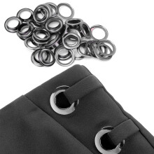 100 Stück Messing-Ösen 4 mm Schwarz DIY-Stoff