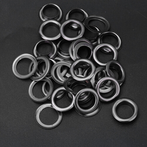 100 Stück Messing-Ösen 4 mm Schwarz DIY-Stoff 2