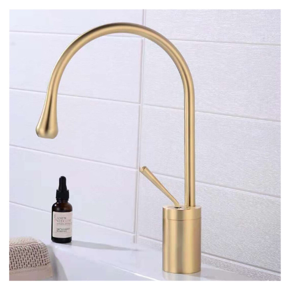 Basin Faucet Brass 360 Degree Rotation Spout Hot And Cold Mixer Tap For Kitchen And Bathroom Sink 9339159390313