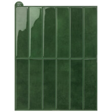 Self Adhesive Wall Tiles 3D Peel And Stick Kitchen Backsplash Tile, Easy Clean Emerald Green 28x22cm 10 Sheets