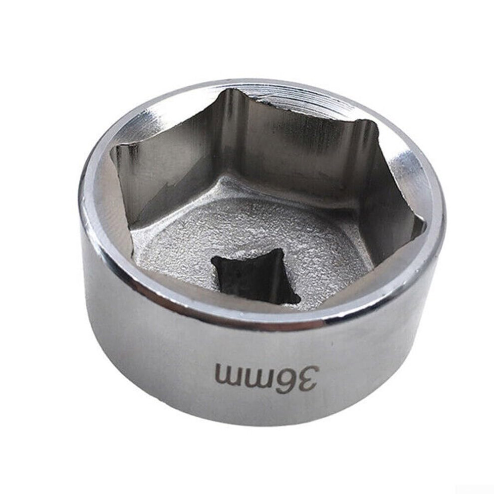 36Mm 6Point Socket Wrench 3/8 Inch Drive Oil Filter Cap Wrench Heavy Duty For Automotive Maintenance And 9323874125558