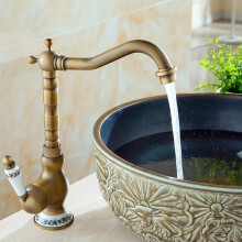 Brass Bathroom Faucet Rotating Spout Basin Sink Mixer Tap Washbasin Taps Kitchen Mixers Color SLT065L