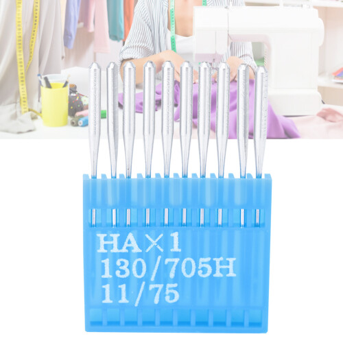 10 Pack Metal Sewing Needles 11/75 Rustproof with Bracket for Household Use 2