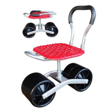 Rotating Garden Stool With Wheels Adjustable Swivel Seat Tool Storage For Outdoor Gardening Work