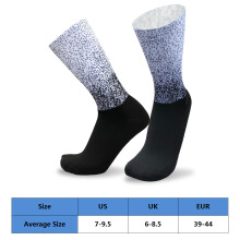 Aero-Socken 55 g Durchschnittliche Größe Schwarz&Weiß für das Radfahren