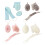 Ensemble essentiel de bain 3 pièces, gants exfoliants,-Bleu 2