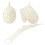 Ensemble d'exfoliants pour le corps, 3 pièces, éponge de-Blanc 1