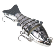 Mehrgliedriges Kunststoff-Swimbait, 10 cm langsam sinkender Köder zum Angeln