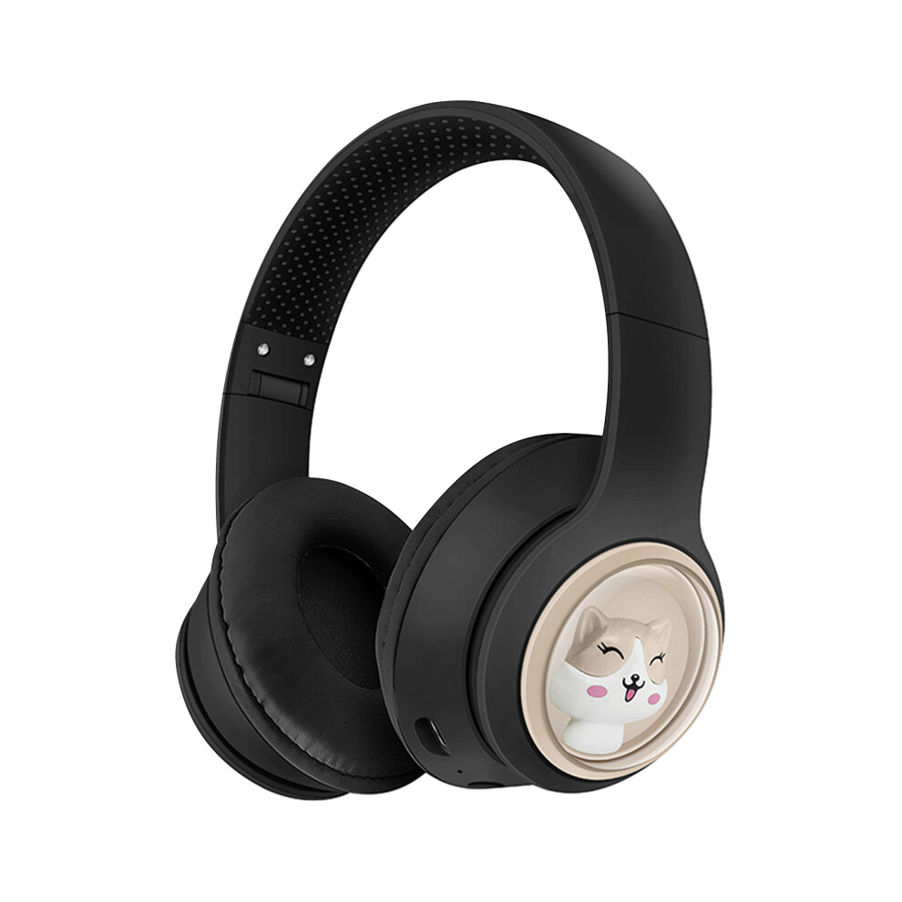 Bluetooth-Compatible Headphone With Memory Foam Earmuff- Black 7696000394138
