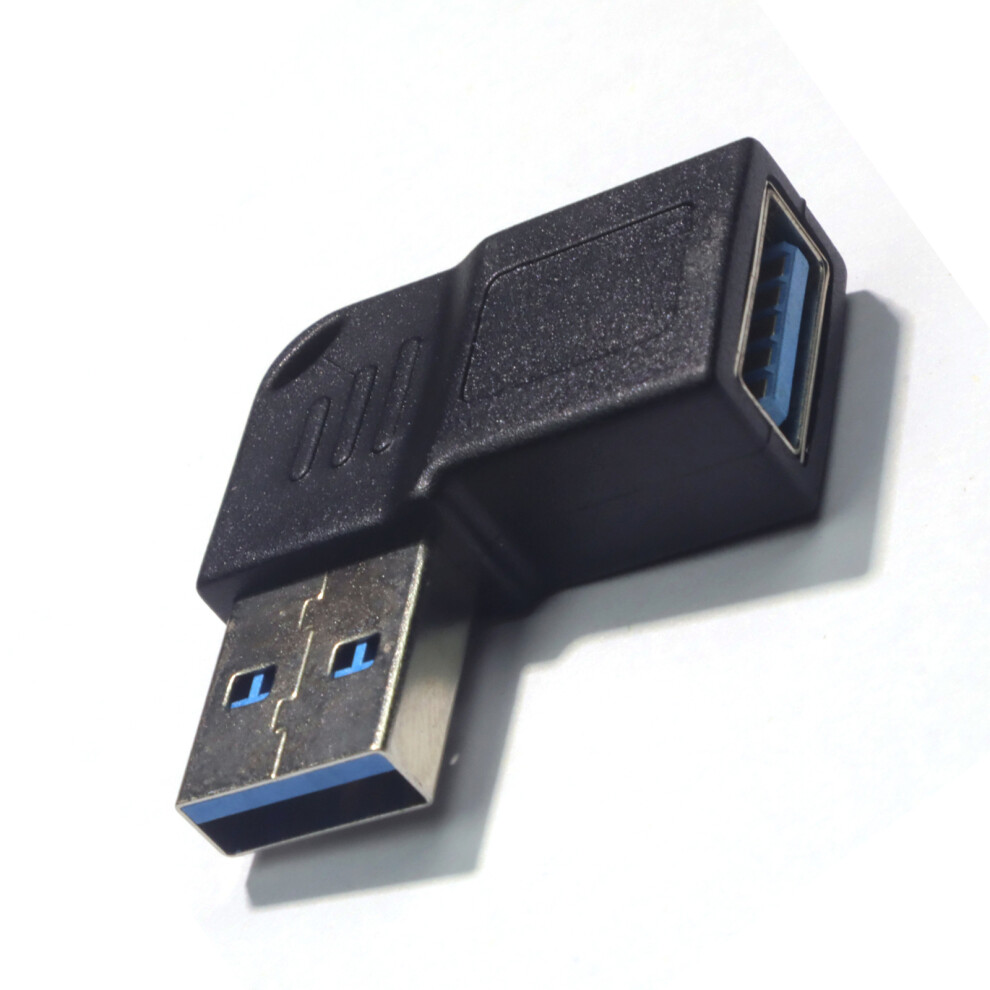 90 Degree Right Angle Usb3.0 Female To Usb3.0- Right Bend Black 7696000393858