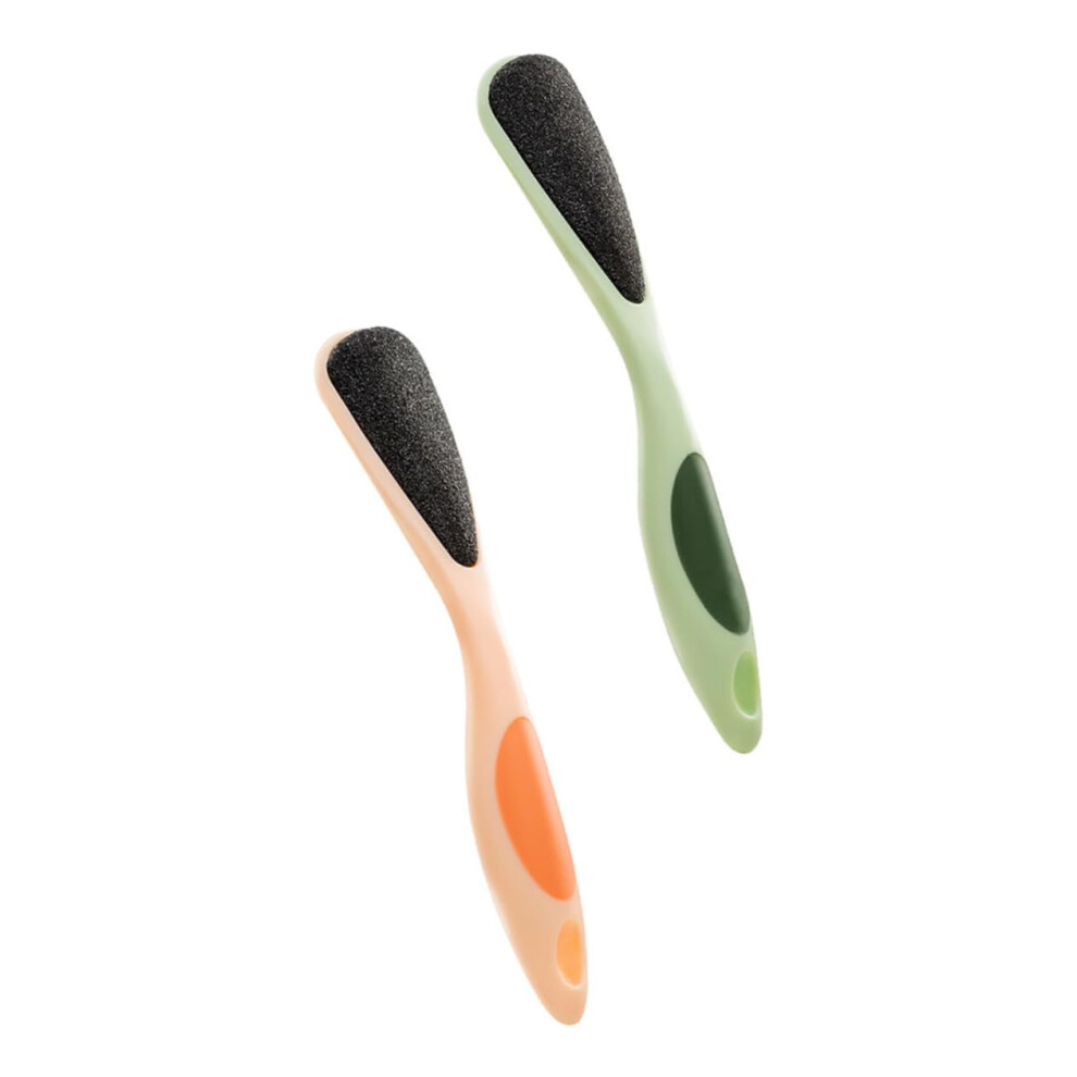 Foot File LongHandle, DoubleSided Callus Remover Pumice Stone For Skin Exfoliation, Foot Scrubber For Home And Travel