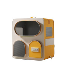 Permanent Puss Pack Shipper Clear Observation Panel-Yellow
