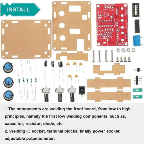 Signal Generator Module  Precision Function Generator 1Hz1MHz Sine Triangle Square Outputs 912V DC Input With DC Male Cable 1