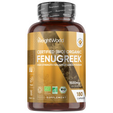 Organic Fenugreek Capsules - 180 Capsules - 3 Months Supply