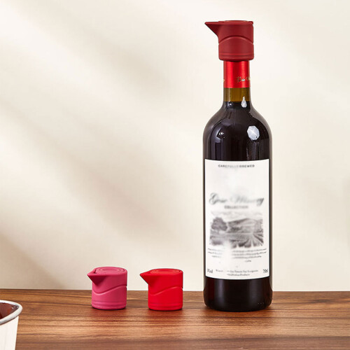 Leak Proof Wine Bottle Seal Multicolored Silicone-Orange 2