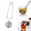 4pcs Teas Steeping Ball with Handle Fine Mesh Strainer For 2