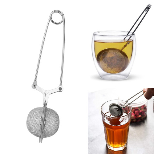 4pcs Teas Steeping Ball with Handle Fine Mesh Strainer For 1