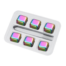 4/6/8Pcs Whiskey Chilling Stone With Tongs For Alcoholic-B