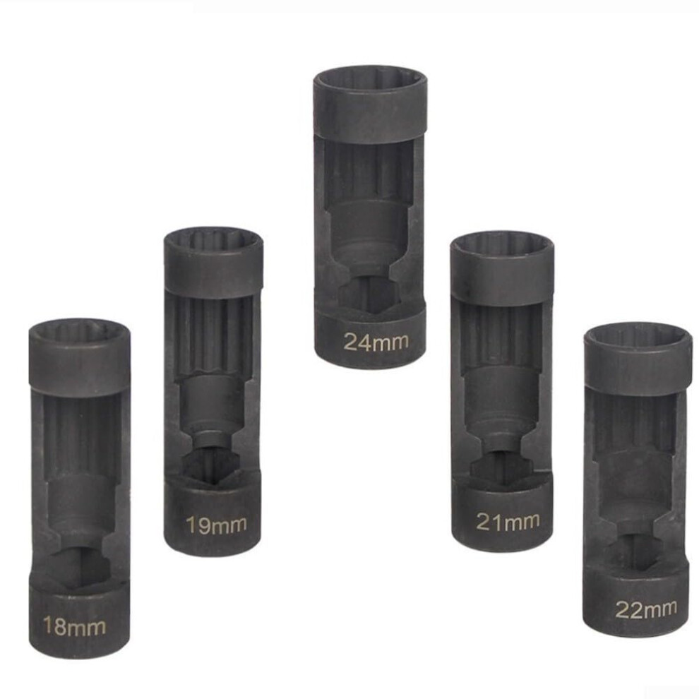 Compact Strut Nut Socket 12 Point 1/2Inch Drive Chrome Vanadium Steel 1824Mm Nut Compatibility For Shops 24Mm 9105992340026