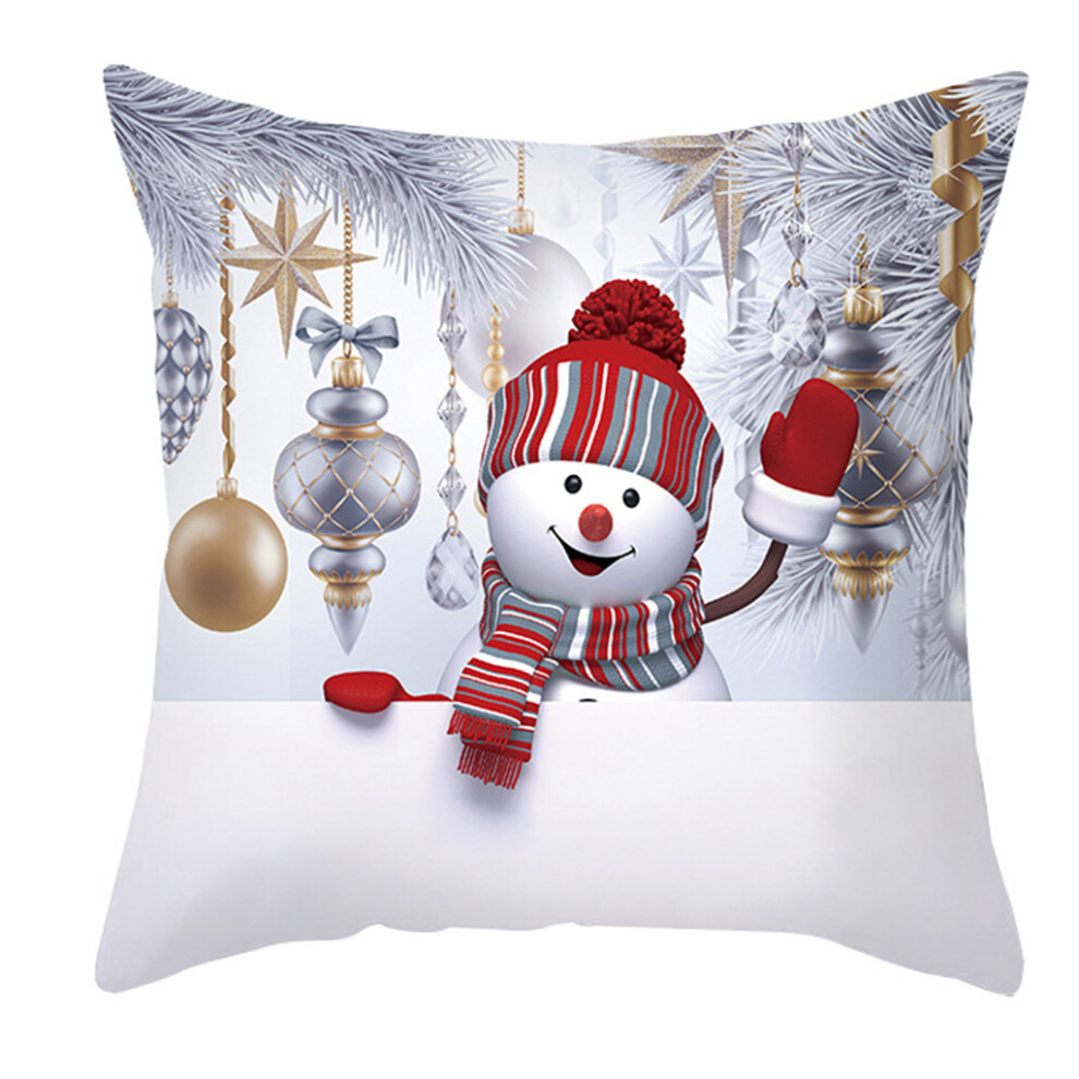 45X45cm Merry Xmas Decoration Backrest Cushion For Case-8 Peach