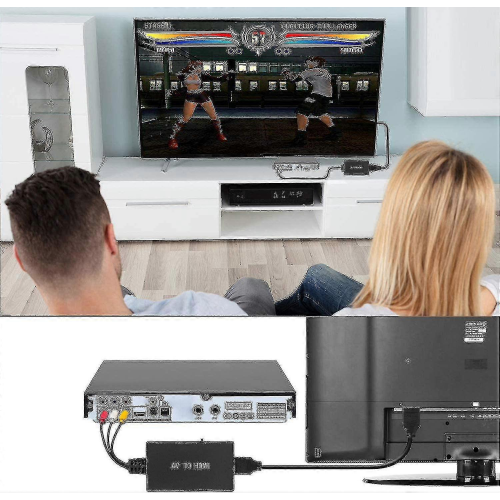 Μετατροπέας RCA σε HDMI, προσαρμογέας Composite σε HDMI που υποστηρίζει 1080p Pal/ntsc 2