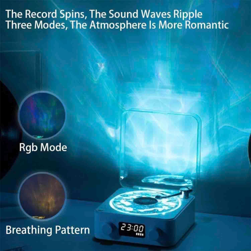 Μίνι ηχείο, Μίνι ηχείο Aqua Vinyl Waves, Ασύρματο φορητό ηχείο Bluetooth Aqua Vinyl με φωτισμό π 2