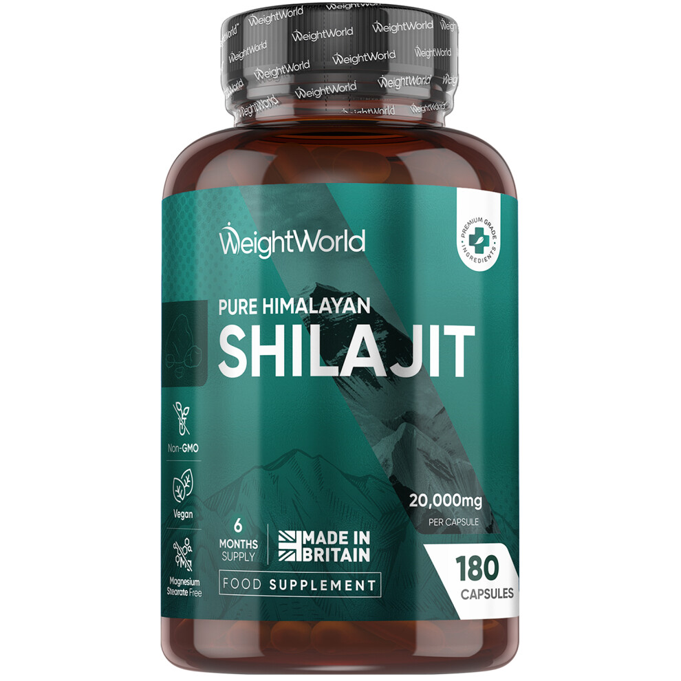 Weightworld Pure Himalayan Shilajit 20000Mg 180 Capsules