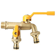 Brass Double Garden Tap WallMounted FrostResistant Outdoor Water Faucet For Irrigation And Patios