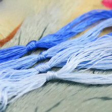 Embroidery Thread Mulberry Silk 4Piece Pack, 20m Each, Sky Blue Cross Stitch Threads for Embroidery, Sewing, Knotting