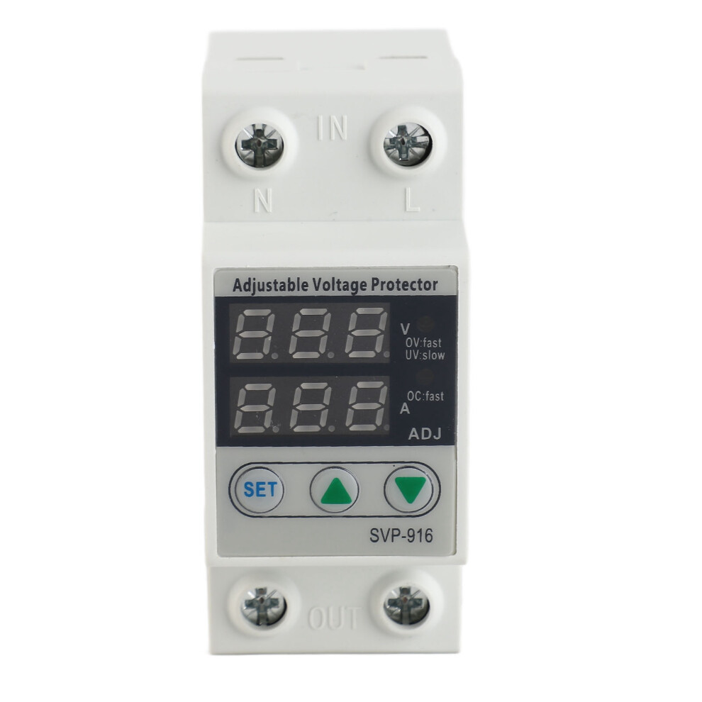 Adjustable Over/Under Voltage Protector 230V 63A Single Phase Guard 8371363658958