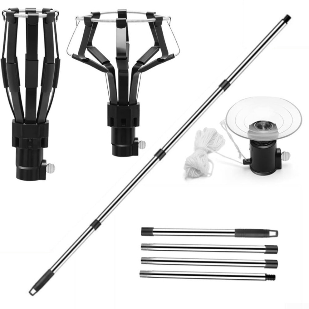 Light Bulb Changer Ceilings Extension Pole Kit For Screw Bulb, 4Section Rod With 3 Lamp Changers 9339159396308