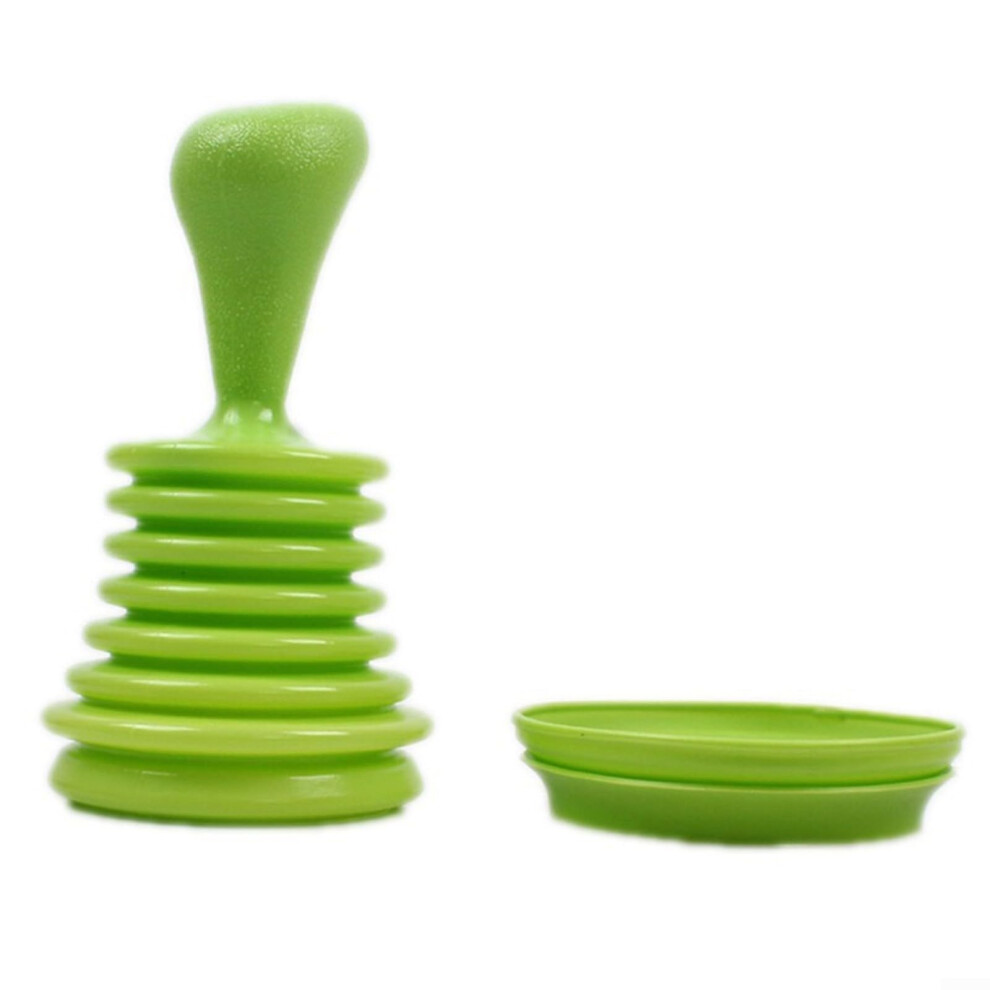 Pp Drain Plunger Large Bellows For Sink Toilet Shower Air Pressure Pipe Cleaner For Kitchen And Bath Drains Green M Size 9323874132518