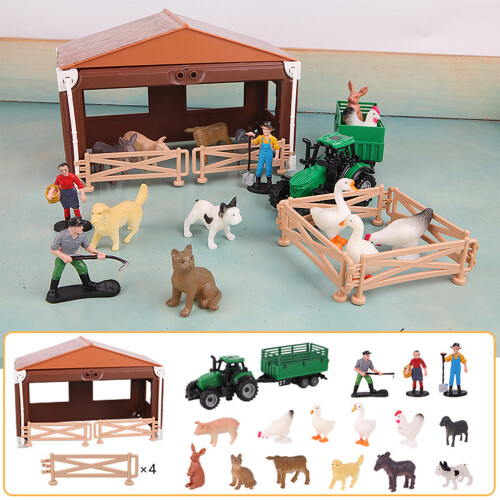 Complete boerderijmodellenset, 21-delig, kunststof 1