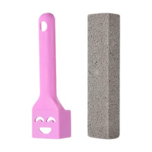 Pumice Stone Brush With Long Handle For Bathroom Cleaning 1 Pack Hard Water Stain Removal